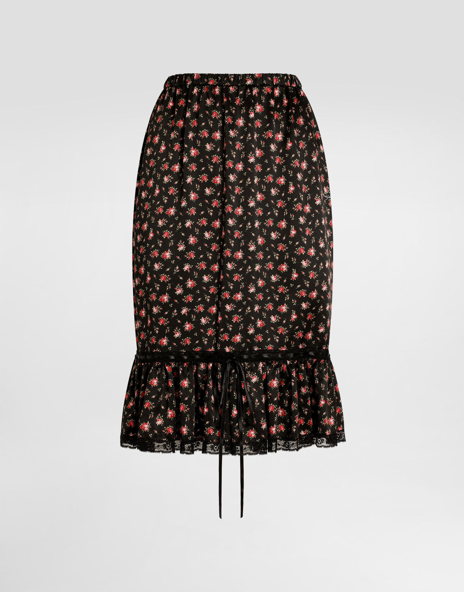 Sukňa Dolce & Gabbana Small Rose-print Skirt with Elasticated Waist and Flounce Rôznofarebný | F4DCYTIS10HHN5XJ, 0