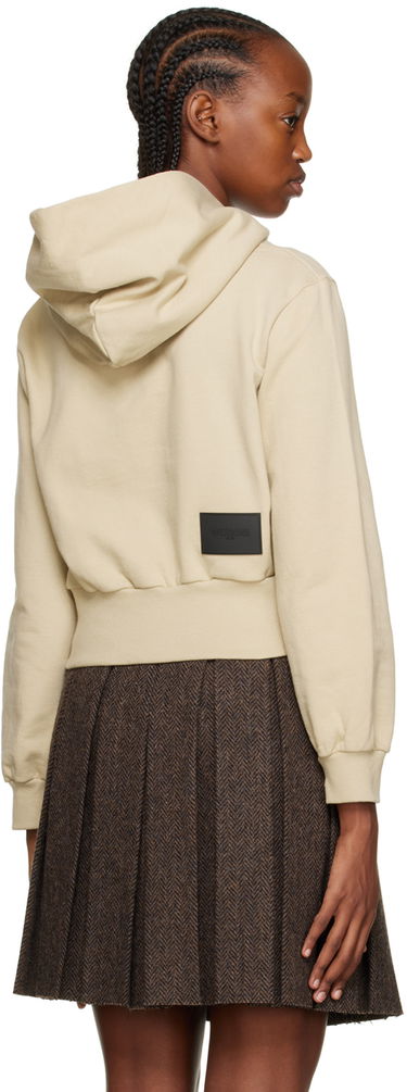 Mikina We11done Printed Cropped Hoodie Béžová | WD-TH3-22-865-W-BG, 2