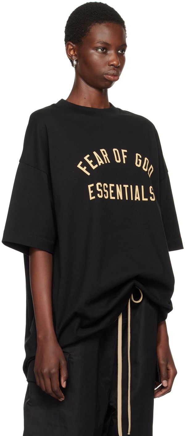 Tričko Fear of God ESSENTIALS Crewneck T-Shirt Čierna | 125BT244190F, 1