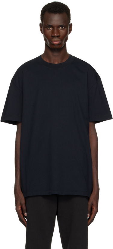 Tričko SKIMS SKIMS Heavyweight Cotton Relaxed T-Shirt Navy | SS-STT-6414M-OBSIDIAN, 0
