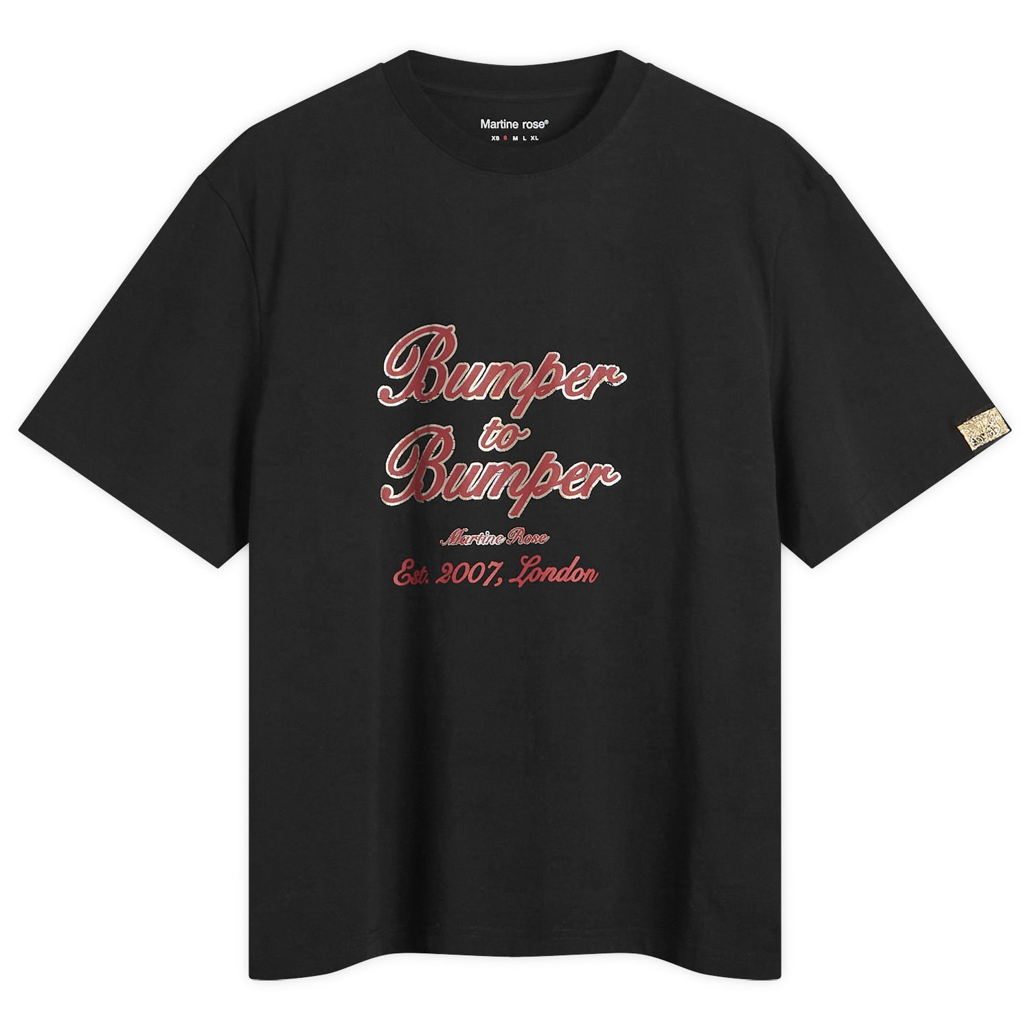 Tričko Martine Rose Martine Rose Bumper to Bumper T-Shirt, Size Large Čierna | 603JE03001E-BLK, 1
