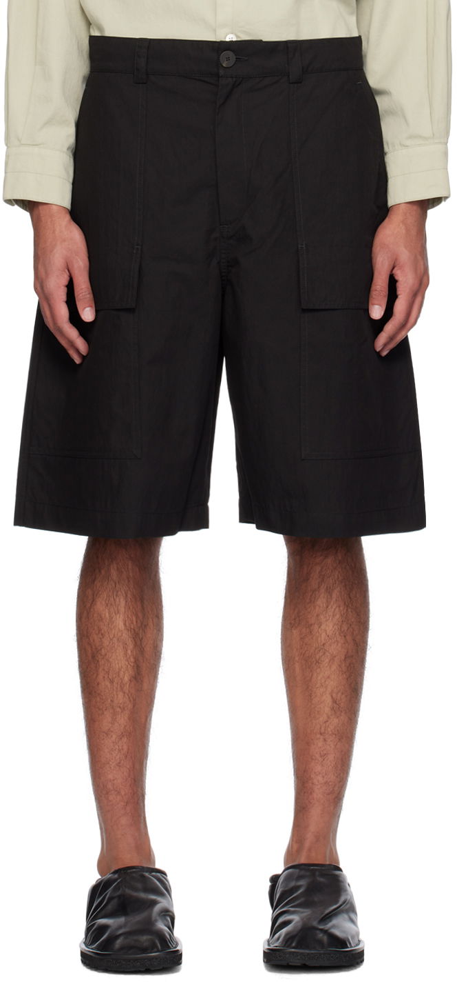 Šortky Studio Nicholson Studio Nicholson Cargo Pocket Shorts Čierna | TILLER SNM - 1142, 0