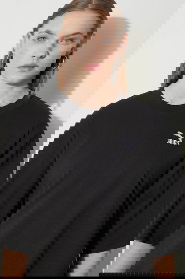 Crop Top Puma Cotton Relaxed Fit Cropped T-Shirt Čierna | 624226, 4