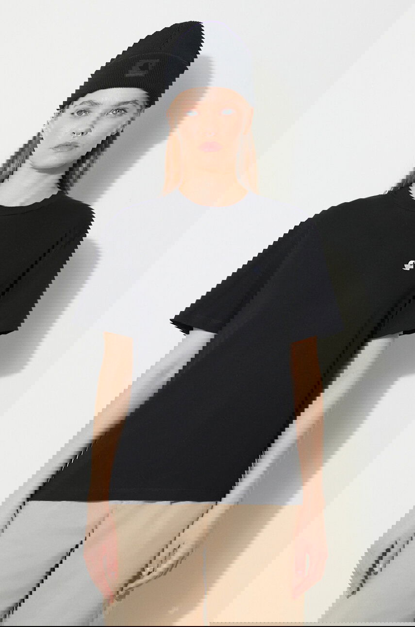 Tričko Carhartt WIP Short Sleeve Cotton T-shirt Čierna | I032206.0M4XX, 0