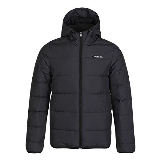 Prešívaná bunda adidas Originals Neo Trans Dwn Hooded Down Jacket Čierna | GM2325