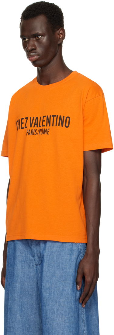 Tričko Valentino Valentino 'Chez Valentino' T-Shirt Oranžová | 6V3MG16PAPG, 3