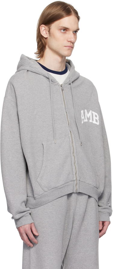 Mikina Ambush AMBUSH 'AMB' Graphic Zip-Up Hoodie Šedá | 12115333, 1