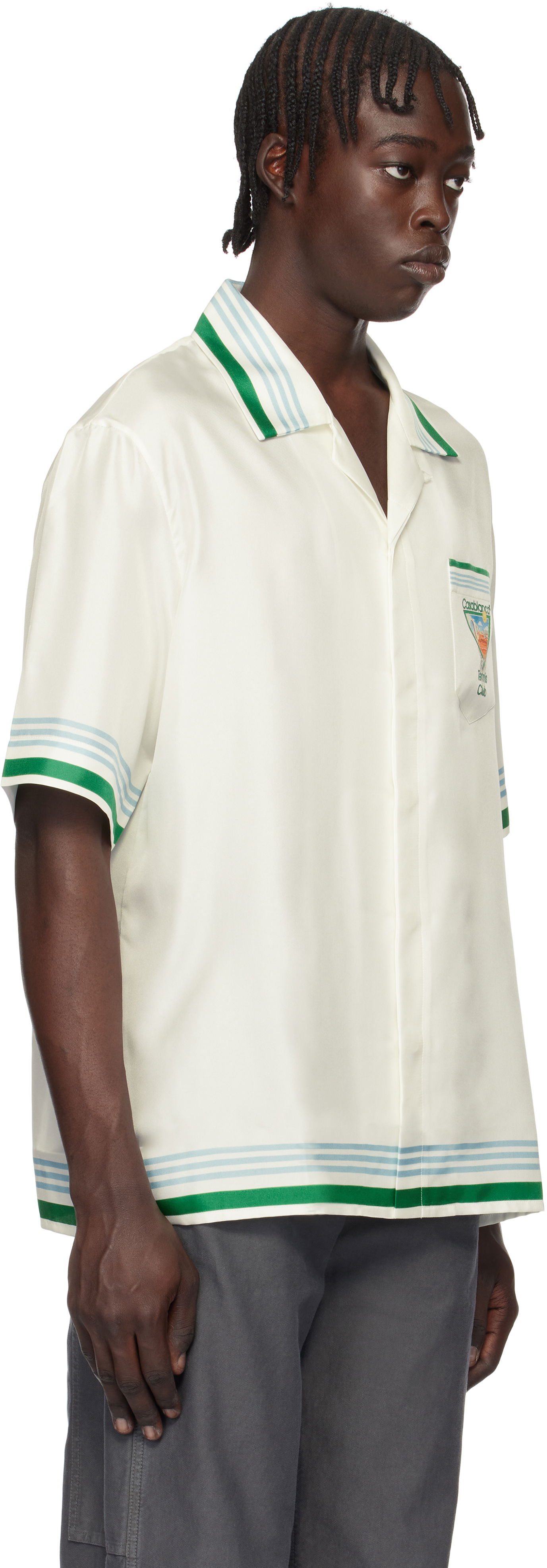 Košeľa Casablanca Tennis Icon Print Relaxed Shirt Biela | U-MPS25-SH-003-08, 1