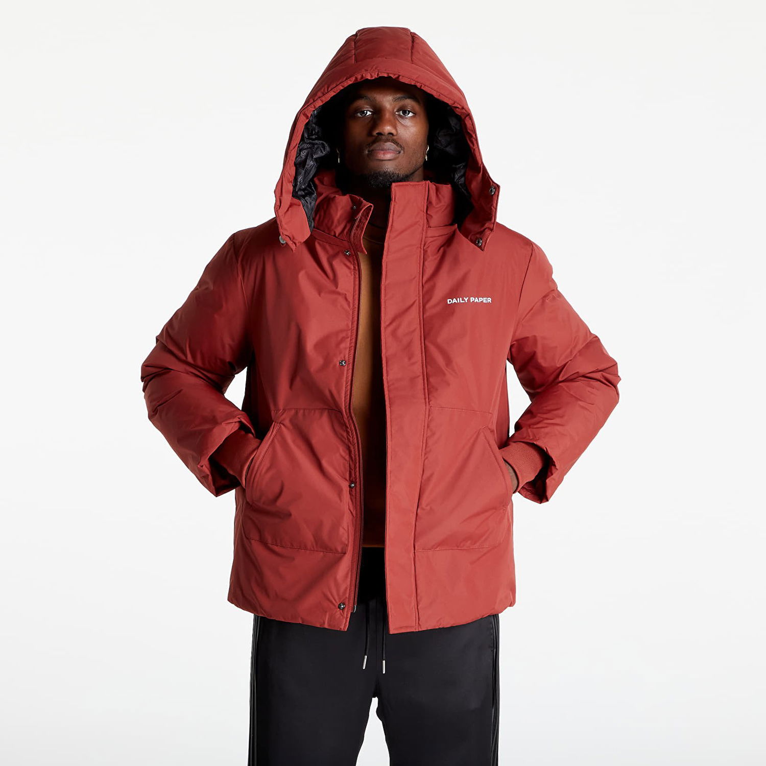 Prešívaná bunda DAILY PAPER Nuraz Puffer Jacket Červená | 2221193, 0