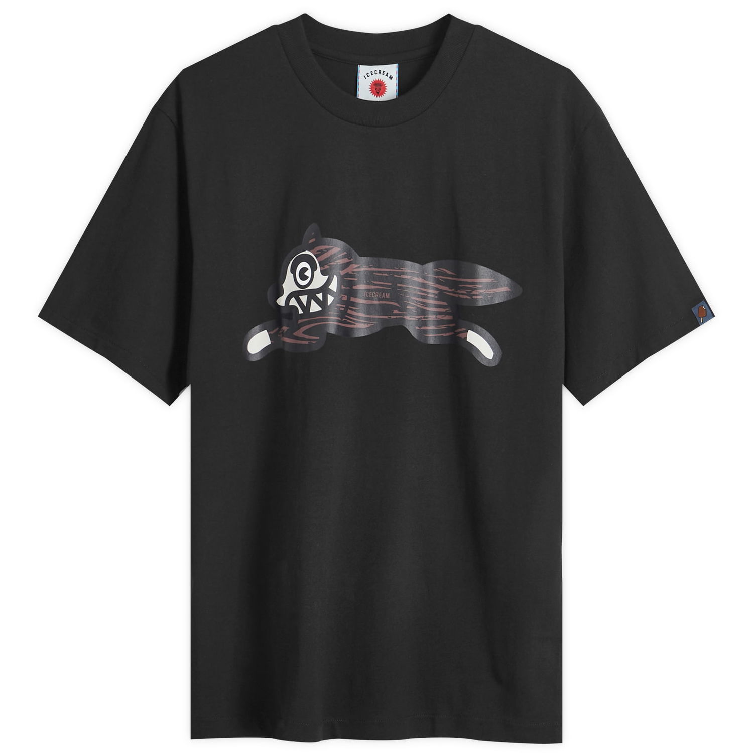 Tričko BBC IceCream Woodgrain Running Dog Graphic Tee Čierna | IC24345-BK, 1