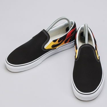 Tenisky a topánky Vans Classic Slip-On Flame Čierna | VN0A38F7PHN, 2