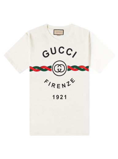 Tričko Gucci Firenze Print Tee Béžová | 616036-XJD7T-9095