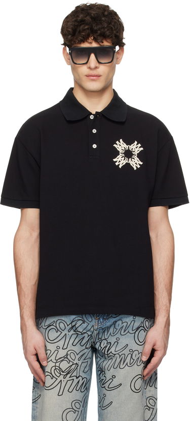 Polo tričko AMIRI Amiri Embroidered MA Quad Polo Čierna | AMJYPO1011, 0