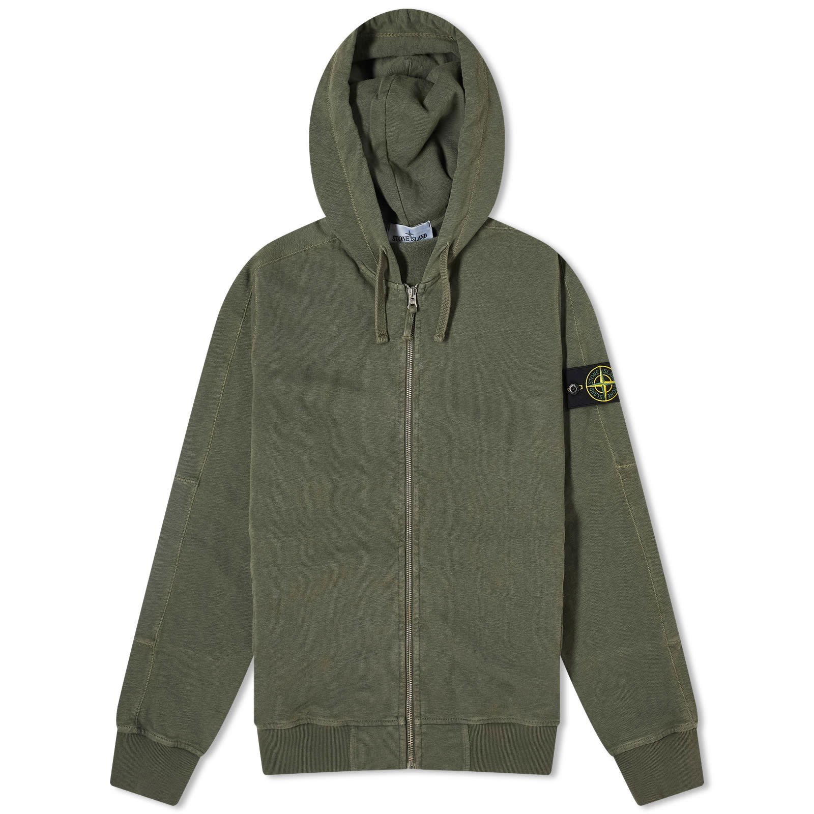 Garment Dyed Malfile Zip Hoodie