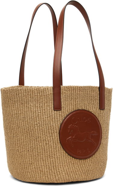 Tote bag CHLOÉ Chloe Horse Medal Basket Tote Béžová | CHC25SS591O82, 1
