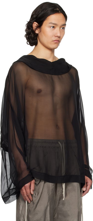 Sveter Rick Owens Rick Owens Hollywood Hooded Tunic Čierna | RR01E5702 S, 1