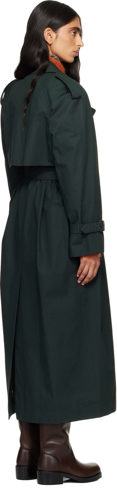 Trenčkot Dries Van Noten Dries Van Noten Double-Breasted Trench Coat Zelené | 252-010250-2291, 2