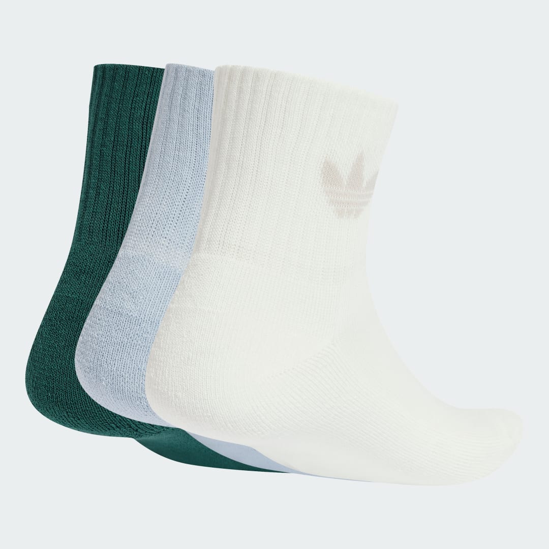 3 Pairs Mid-Cut Crew Socks