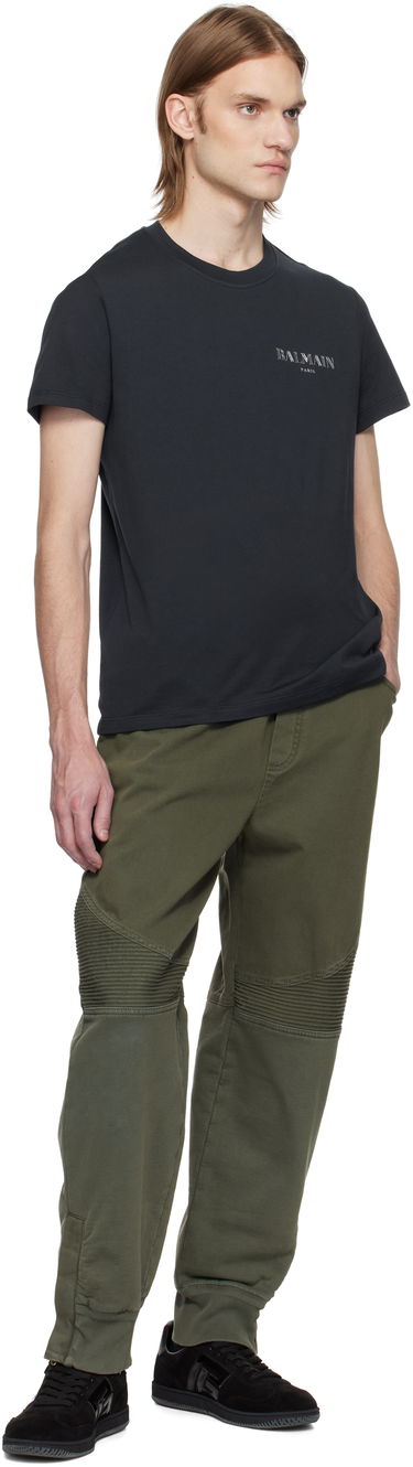Tričko Balmain Balmain Vintage Gel T-Shirt Čierna | EH0EF000BC98, 3