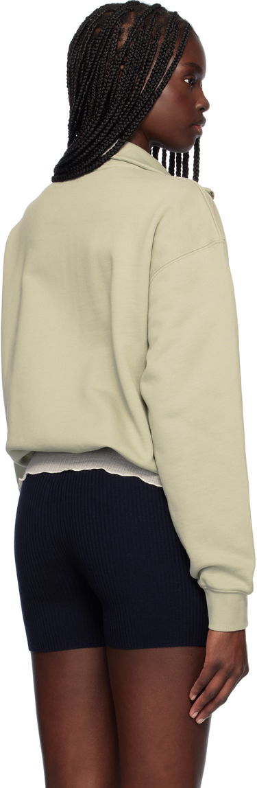 Mikina MAISON KITSUNÉ Maison Kitsuné Baby Fox Patch Zip-Up Sweatshirt Zelené | OW02132KM0325, 2