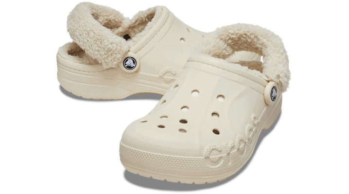 Tenisky a topánky Crocs Baya Lined Fuzz-Strap Clogs Béžová | 206633-11S, 1
