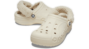 Tenisky a topánky Crocs Baya Lined Fuzz-Strap Clogs Béžová | 206633-11S, 1