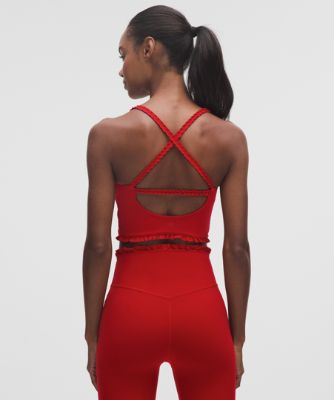 Tielko lululemon Nulu Cropped Ruffle Tank Top Červená | prod20004239, 6