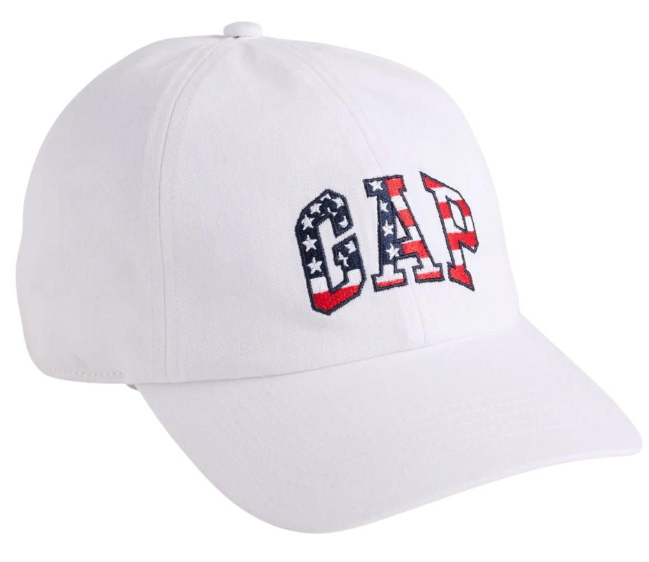 Šiltovka GAP Embroidered American Flag Logo Cap Biela | 603133-15, 0