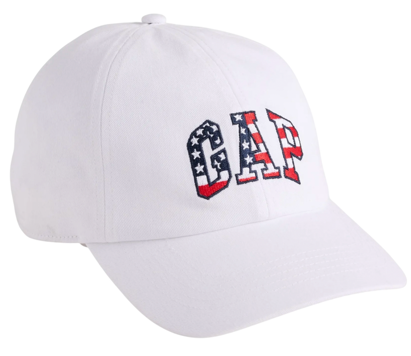 Šiltovka GAP Embroidered American Flag Logo Cap Biela | 603133-15