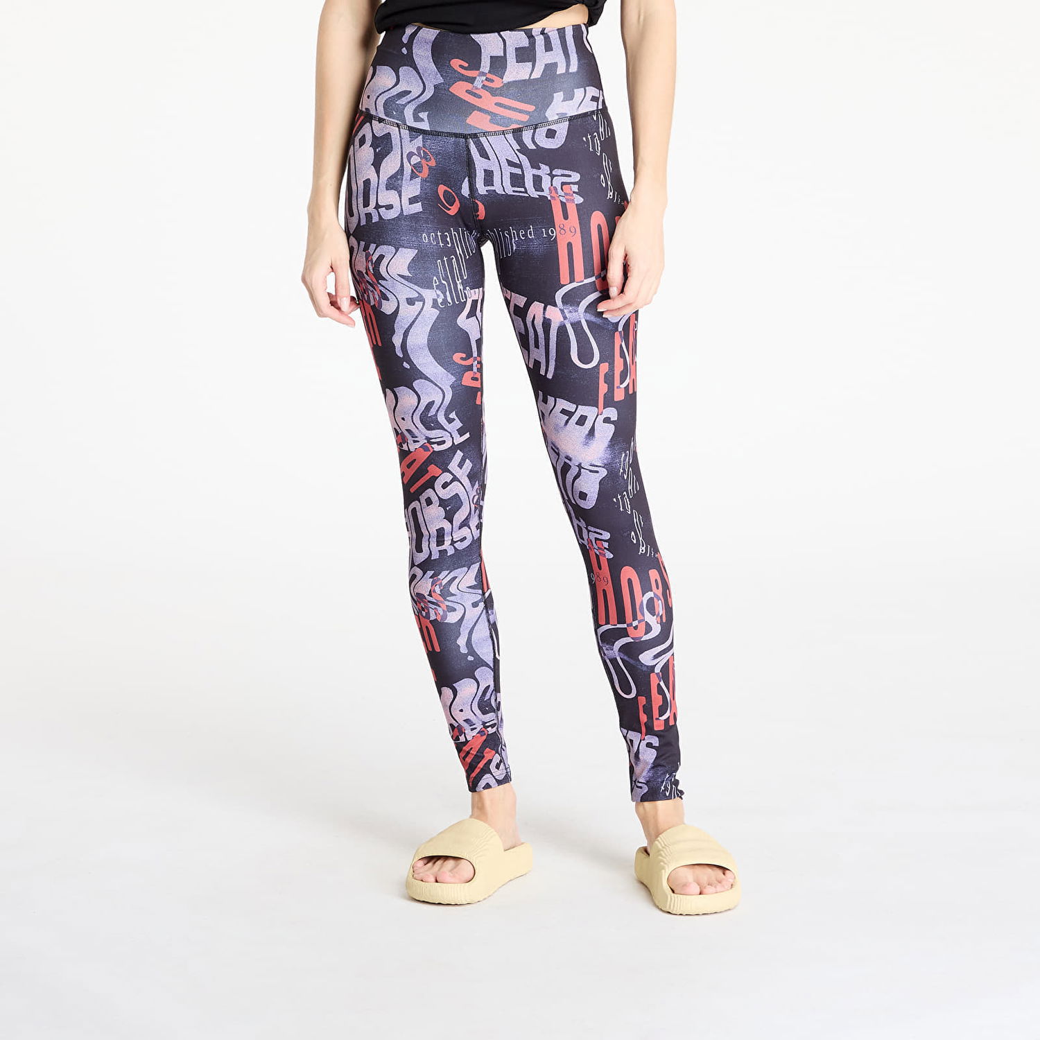 Legíny Horsefeathers Horsefeathers Claris Typo Print Leggings Čierna | SW848I, 0