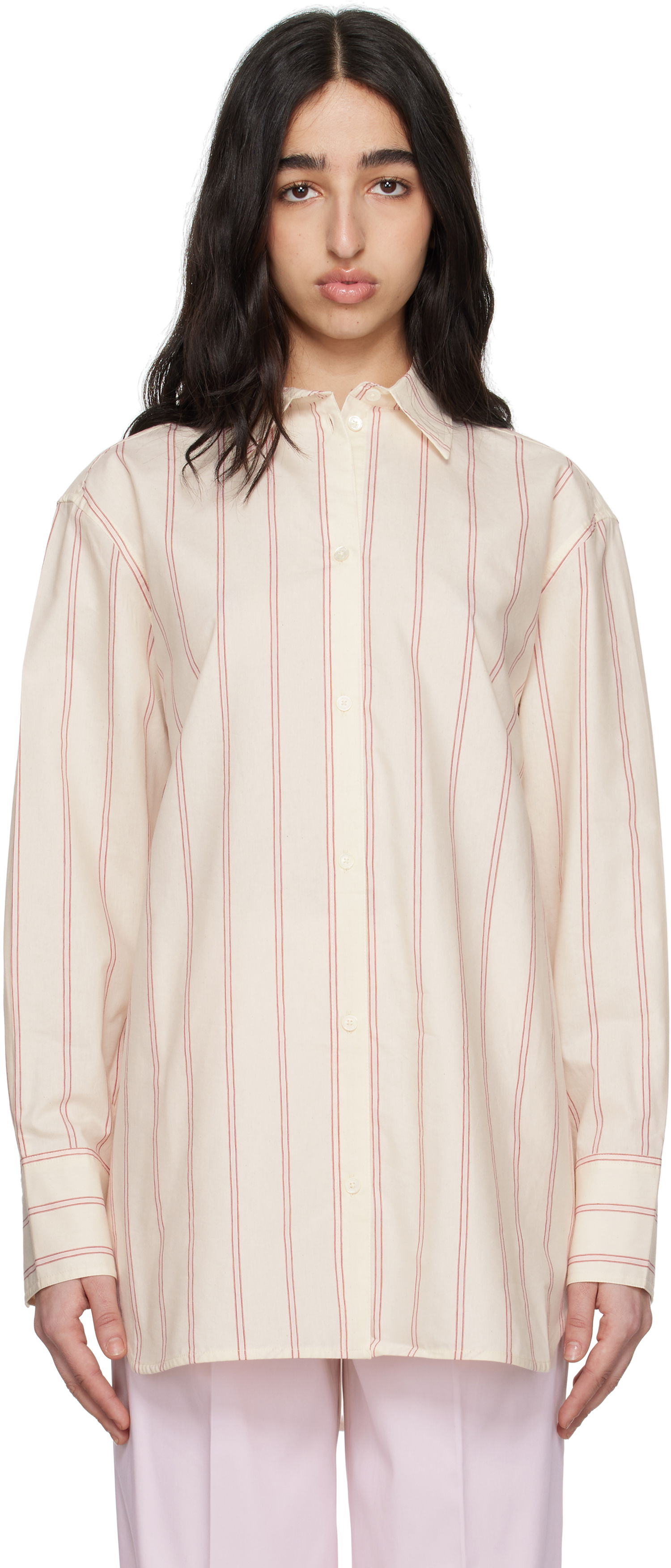 Košeľa TOTEME TOTEME Relaxed Striped Shirt Biela | 252-WRT1415-FB0388, 0