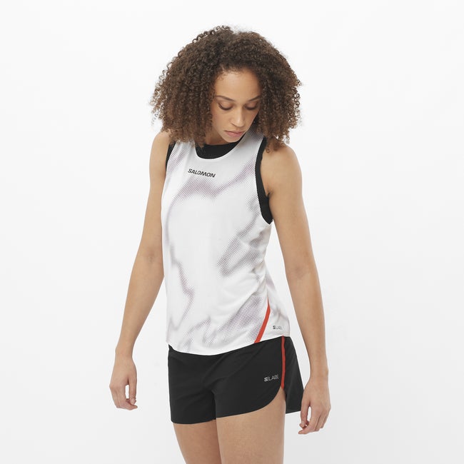 Tielko Salomon S/LAB Speed Tank Top Biela | LC2695400, 0