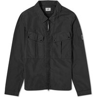 Bunda C.P. Company Flatt Nylon Zip Overshirt Čierna | 15CMOS071A-005991G-999, 1