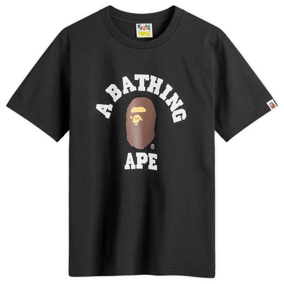 Tričko BAPE A Bathing Ape Women's College T-Shirt in Black, Size Medium | END. Clothing Čierna | 001TEK302001L-BLK, 0