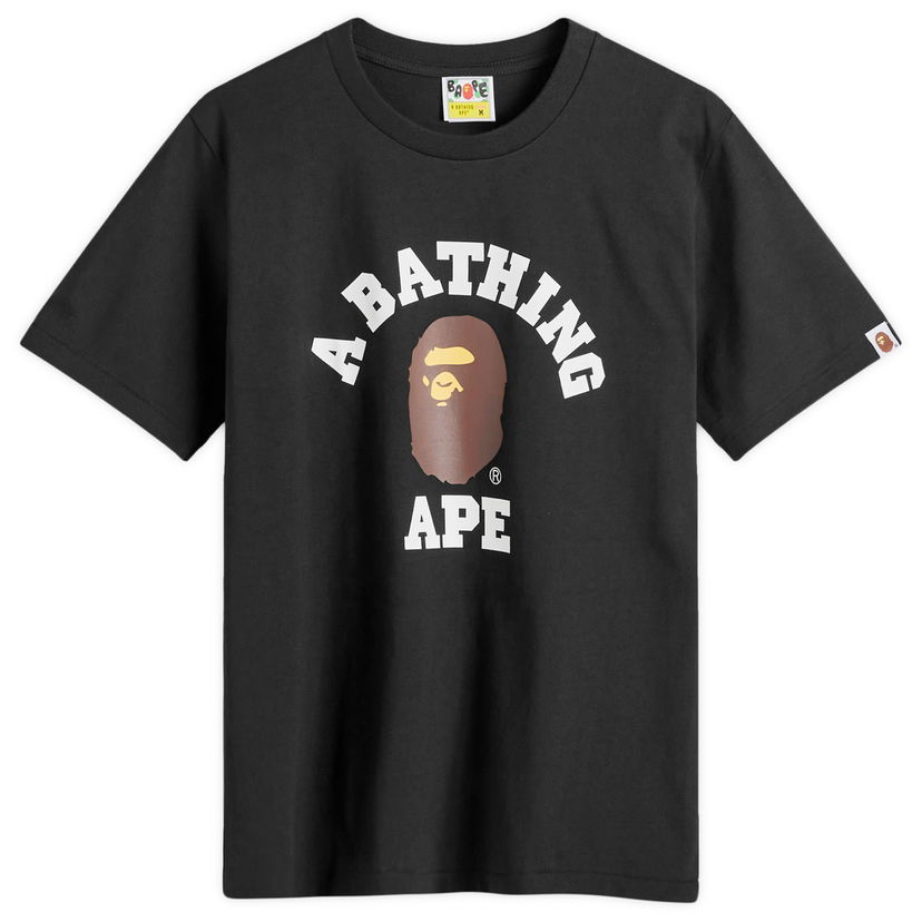 Tričko BAPE A Bathing Ape Women's College T-Shirt in Black, Size Medium | END. Clothing Čierna | 001TEK302001L-BLK