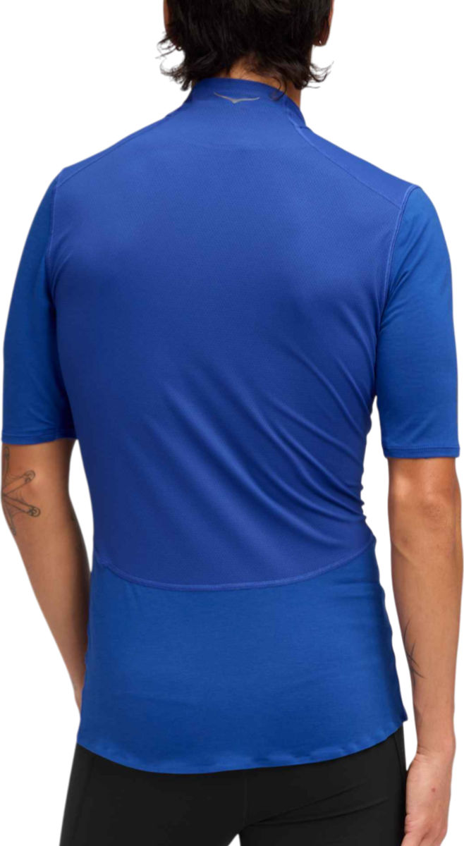 Tričko Hoka One One SkyBreeze Short Sleeve Zip T-Shirt Modrá | 1170232-ult, 1