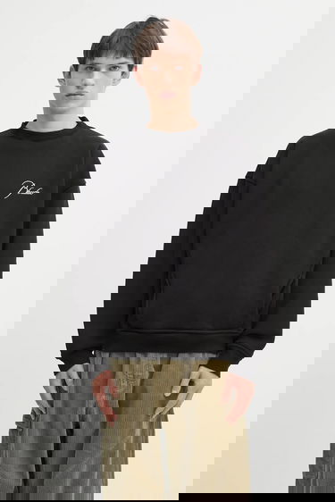 Mikina Rhude Classique Crewneck Script Logo Sweatshirt Čierna | RHFW25ST06012, 0
