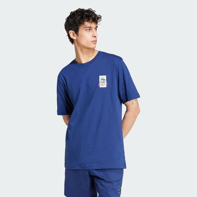 Tričko adidas Performance Originals Leisure League Badge Navy | JD6347