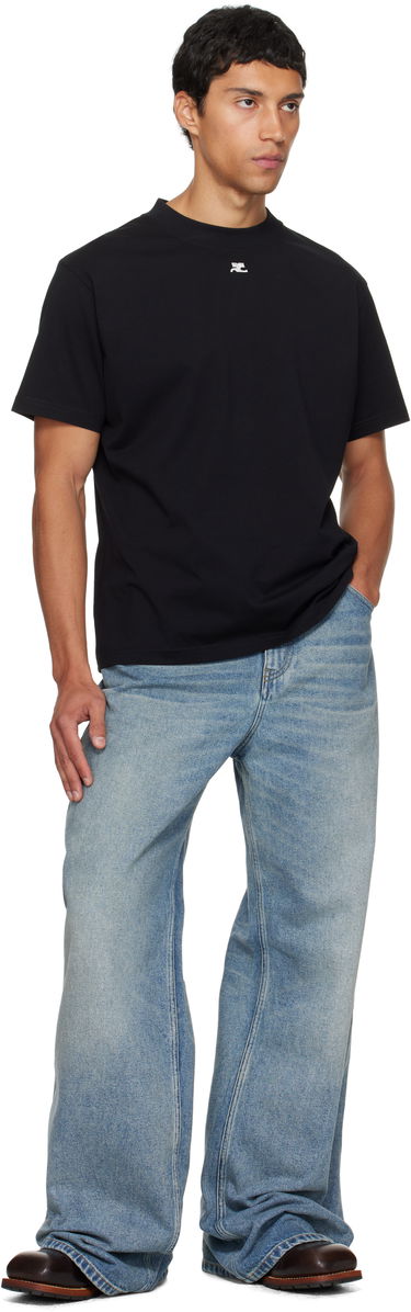 Tričko Courrèges Courrèges Oversized T-Shirt Čierna | 325JTS203JS0233, 3