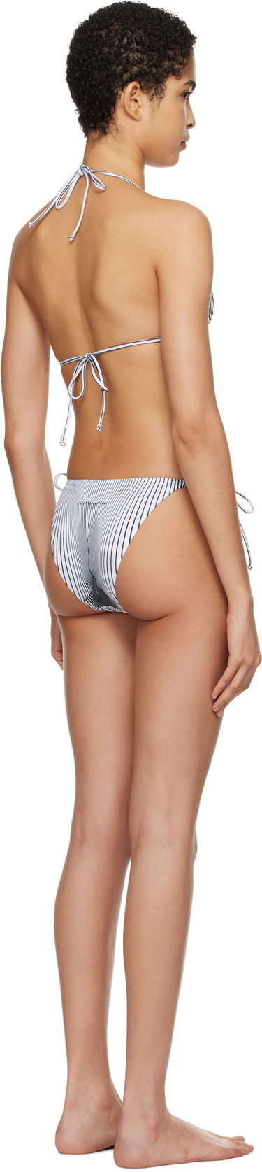 Plavky Jean Paul Gaultier Gaultier 'The Pinstripe Body Morphing' Bikini Bottoms Biela | 25/33-F-BS021-J571-0100, 2