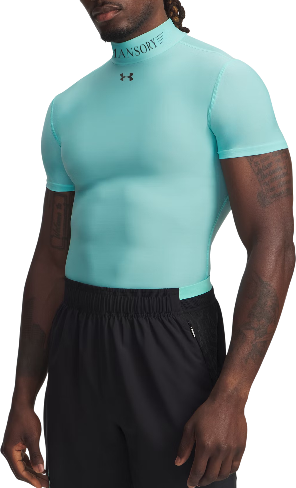 Tričko Under Armour Compression Mock Short Sleeve Mansory HeatGear® Tyrkysová | 6009091-425, 0