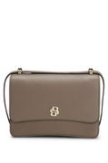 Balmain Double B Monogram Leather Crossbody Bag