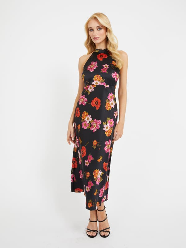 Šaty GUESS Floral Print Long Rôznofarebný | W3PK1EWF1T2, 0