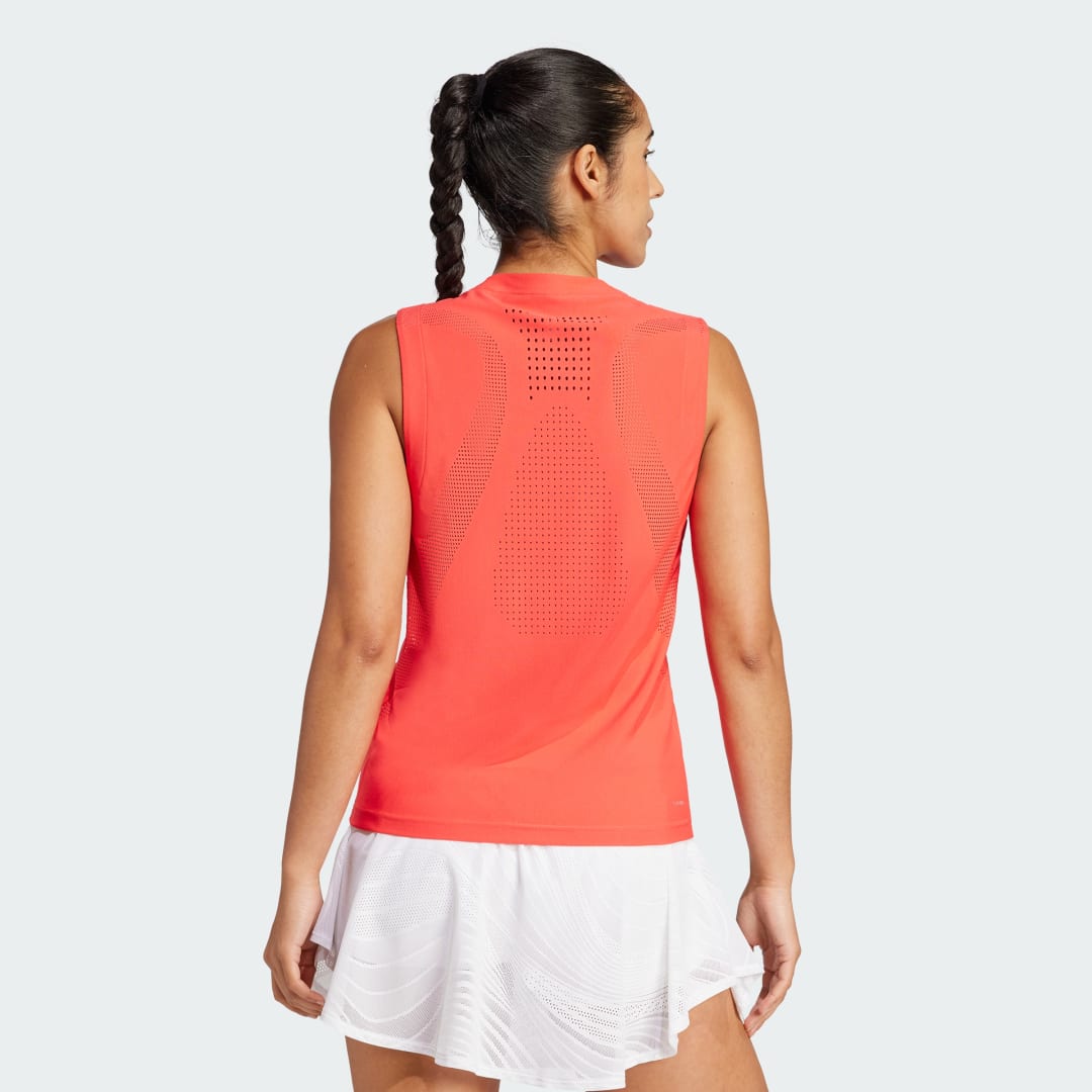 Tielko adidas Performance Sleeveless Tennis Top Oranžová | JE7117, 1