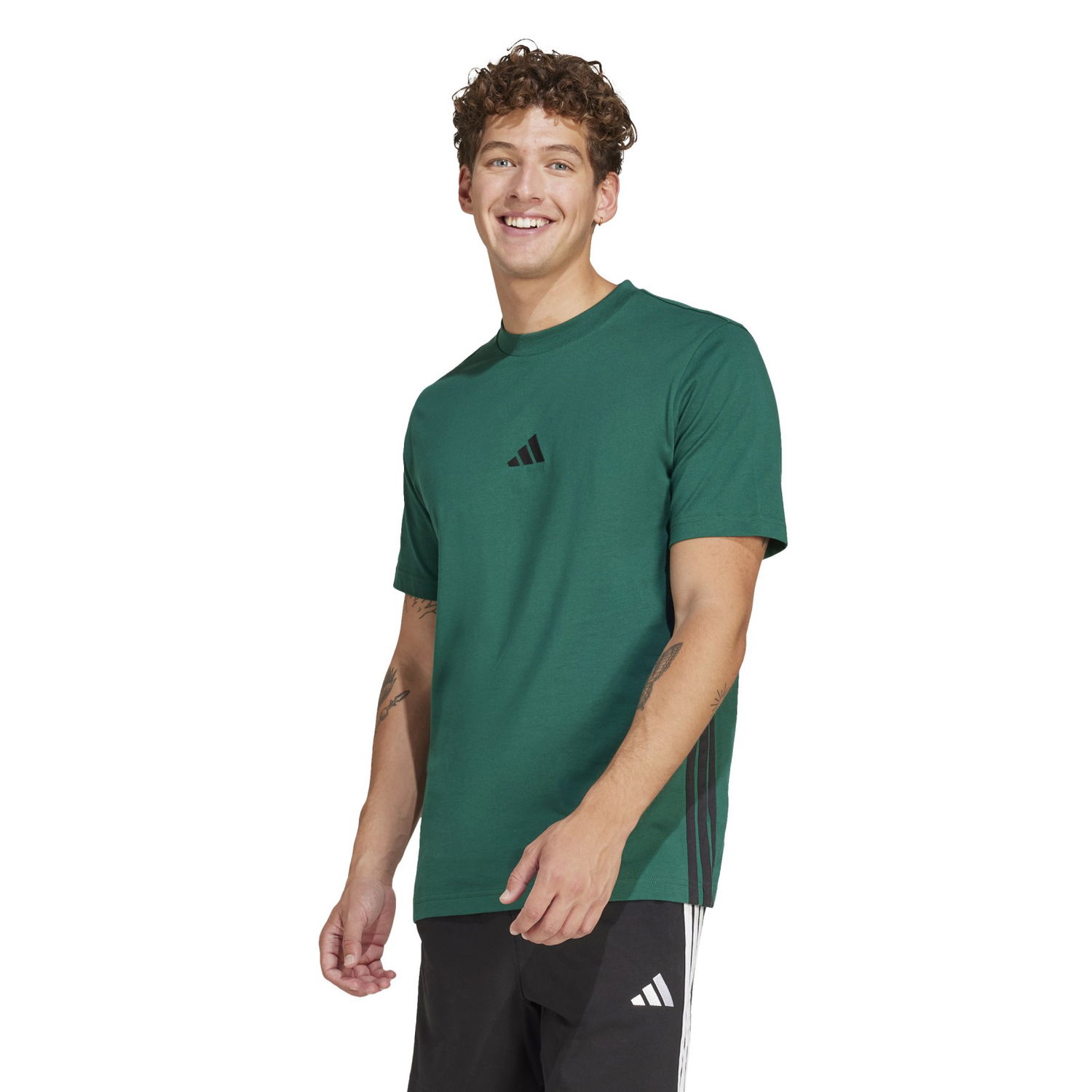 Tričko adidas Performance Men's 3-Stripes Sports T-Shirt Zelené | JD1905, 1
