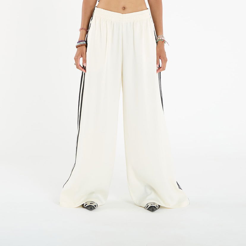 Nohavice adidas Originals Adicolor Satin Wide Leg Track Pants Biela | KD2542