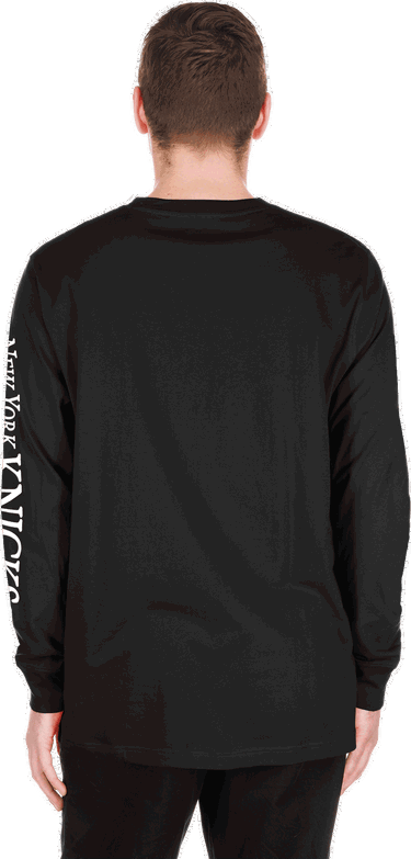 Tričko New Era New York Knicks NBA Long-Sleeve Graphic Tee Čierna | 60661631-60661631, 3