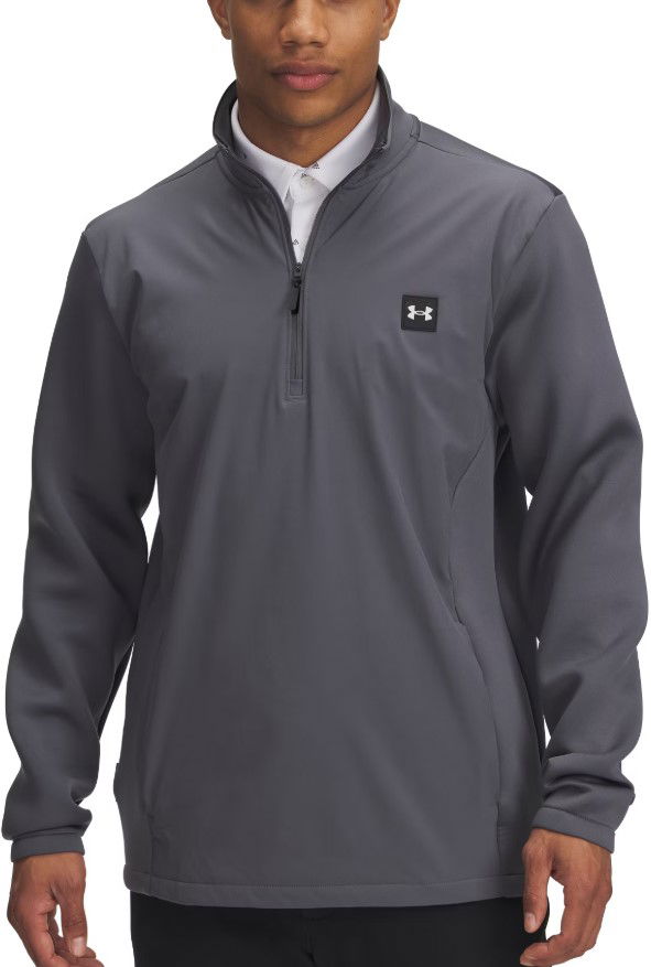 Bunda Under Armour UA Drive Pro Storm Hyb HZ Quarter-Zip Golf Pullover Šedá | 1387118-025, 0