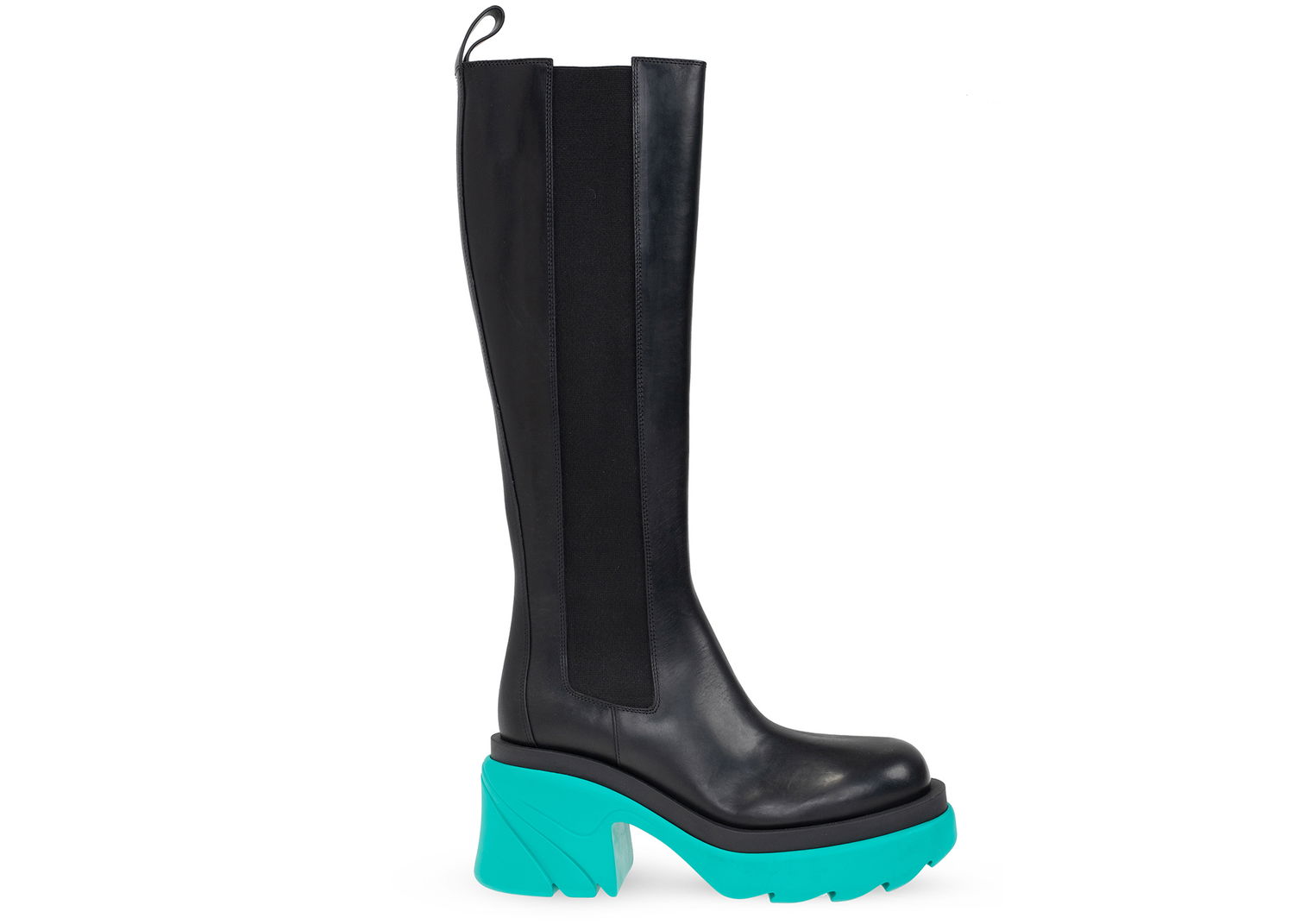 Tenisky a topánky Bottega Veneta Leather Heel Boots Tyrkysová | 667149VBS501474, 0