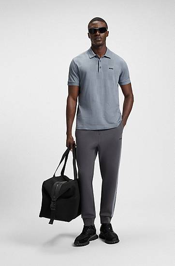 Polo tričko BOSS BOSS Jacquard Polo Shirt Modrá | 50544170, 1